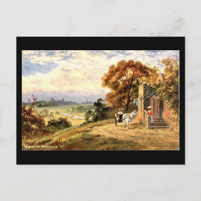 Postal Vieja postal, una vista de Warwick (Anverso)