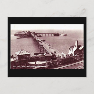 Postal Vieja postal, Weston-super-Mare, viejo muelle
