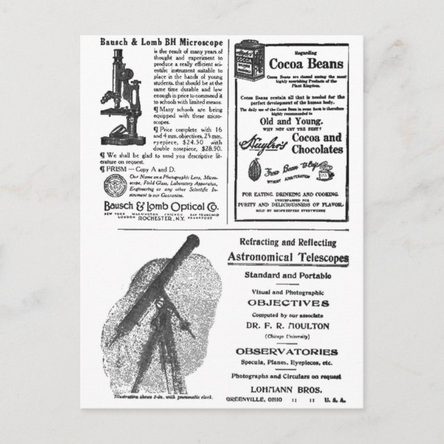 Postal Vieja publicidad del siglo XIX Divertido truco de  (Anverso)