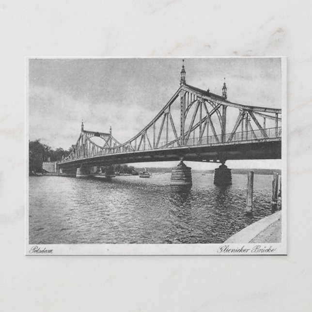 Postal vieja - puente de Glienicker, Potsdam, (Anverso)