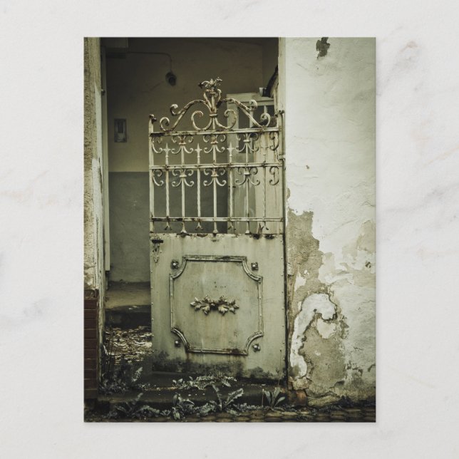 Postal Vieja puerta oxidada en Mayen, Alemania (Anverso)