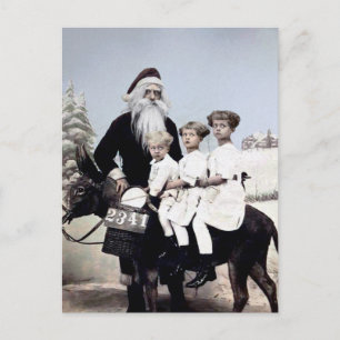 Postal Vieja Scary Santa Postcard
