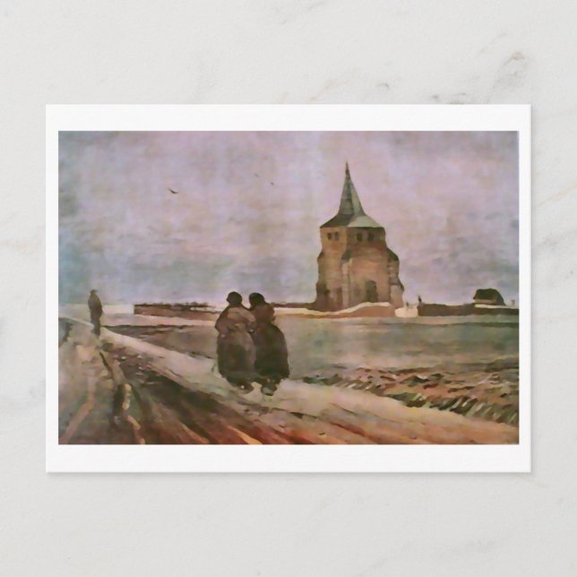 Postal Vieja Torre de Nuenen, Bella Artes Van Gogh (Anverso)