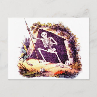 Postal vieja triste de rey Death