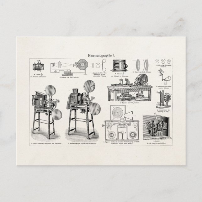 Postal Vieja Vieja Vieja Cinematografía de películas (Anverso)