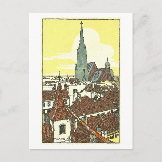 Postal Vieja Viena Stefanfalche Postcard (Anverso)
