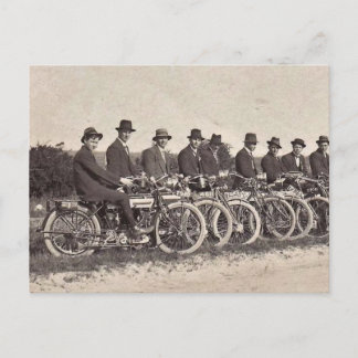 Postal Viejas motocicletas 1912 Foto de B&W
