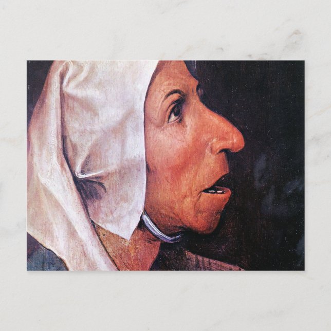Postal Viejo agricultor por Pieter Bruegel (Anverso)