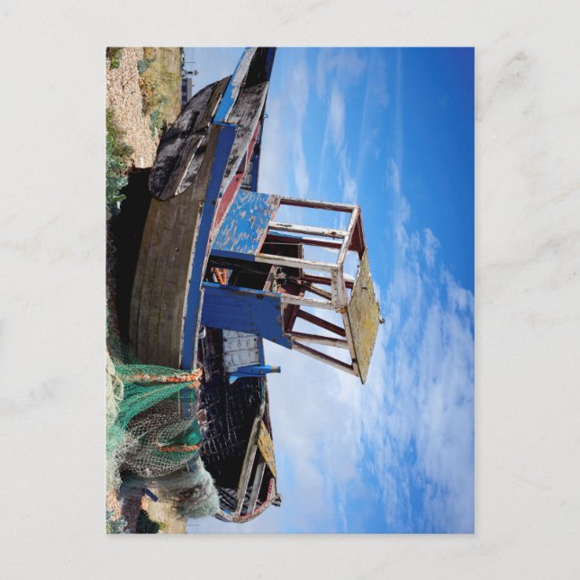 Postal Viejo barco de pesca. (Anverso)