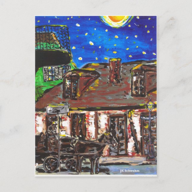 Postal Viejo Black Smith Ver Barrio Francés (Anverso)