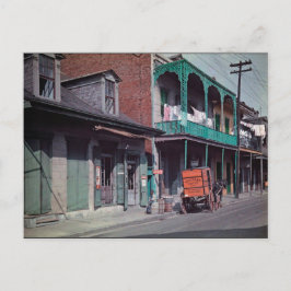 Postal Viejo carrito de entrega de café en el cuarto fran