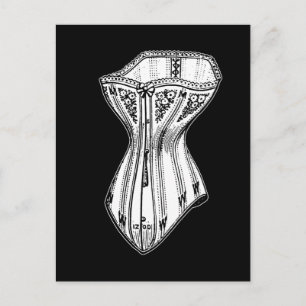 Postal Viejo Corset De Moda