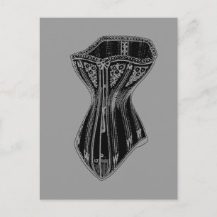 Postal Viejo Corset De Moda