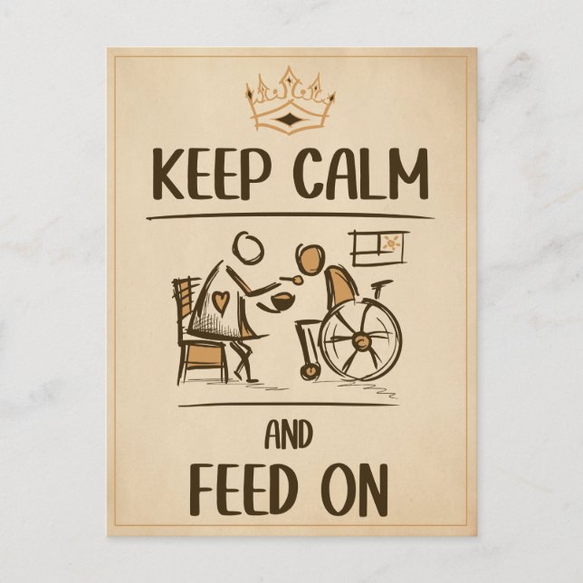 Postal Viejo cuido de moda, regalo de Enfermería (Anverso)