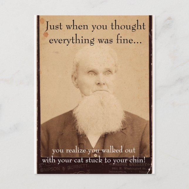 Postal Viejo Día del Pelo Malo (Anverso)