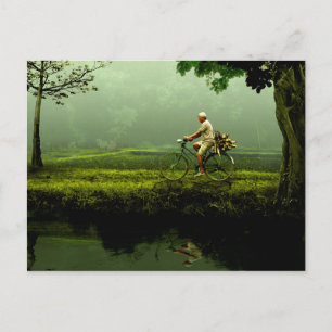 Postal Viejo en bicicleta