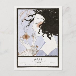 Postal Viejo Fashion Fashion francés Perfume IllustratioP