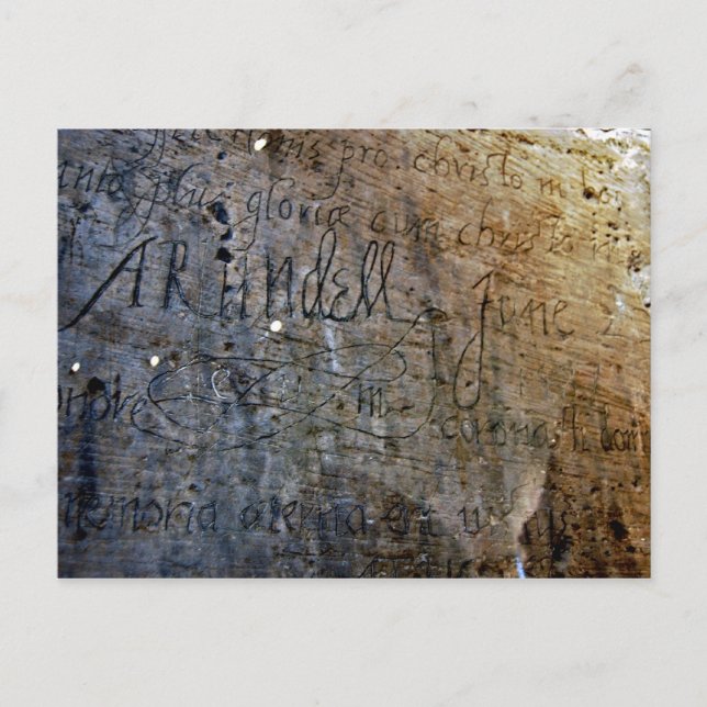 Postal Viejo graffiti en la Torre de Londres (Anverso)