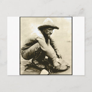 Postal Viejo Minero de Oro Prospector del Oeste