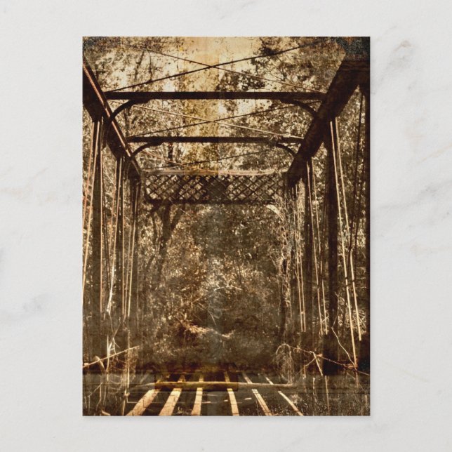 Postal Viejo puente abandonado (Anverso)