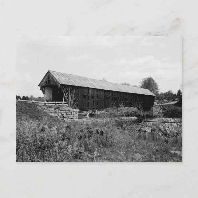 Postal Viejo puente cubierto (Anverso)