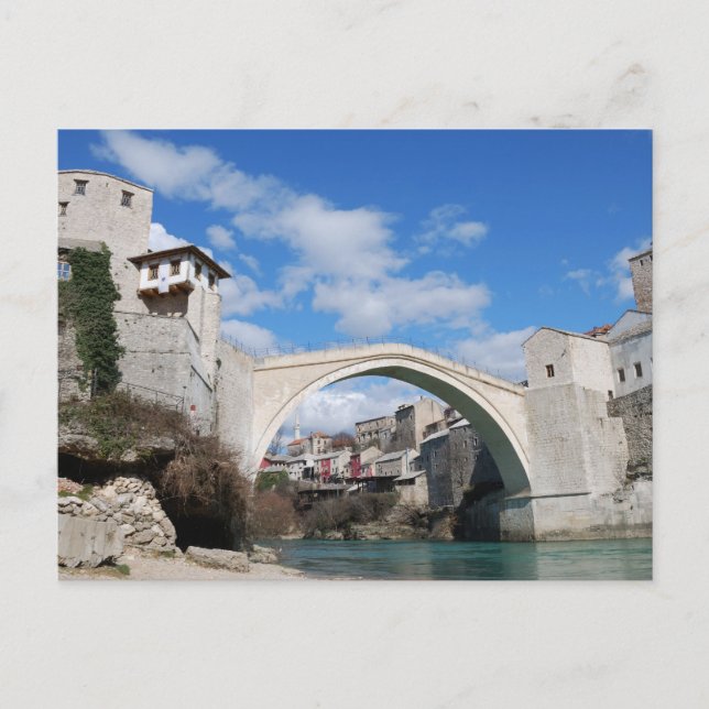 Postal Viejo puente en Mostar (Anverso)