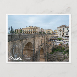 Postal Viejo puente histórico en Ronda, España