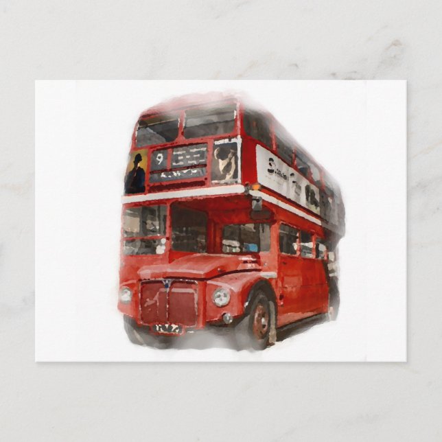Postal Viejo Red London Bus (Anverso)