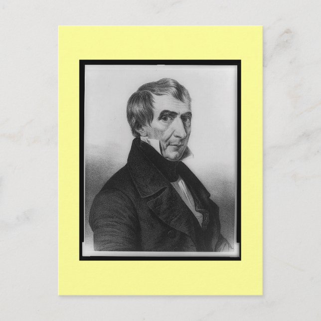 Postal Viejo retrato, William Henry Harrison (Anverso)