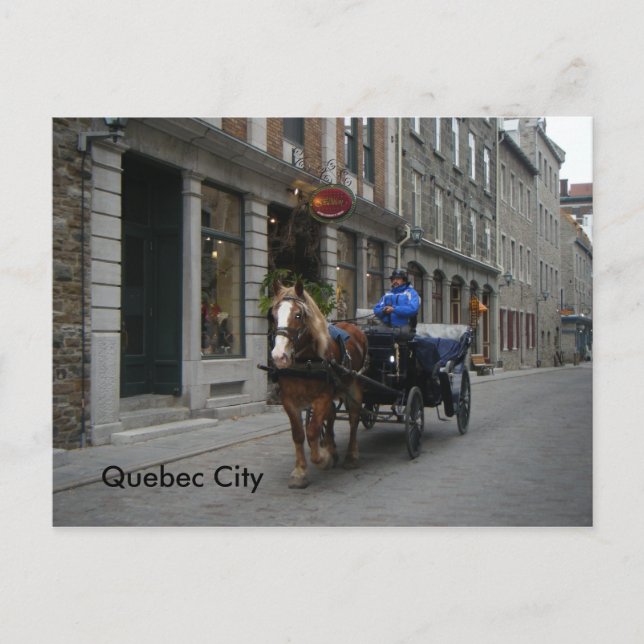 Postal Viejo Transporte de la Ciudad de Quebec (Anverso)