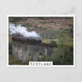 Postal Viejo tren de vapor en el Viaducto de Glenfinnan