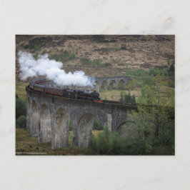 Postal Viejo tren de vapor en el Viaducto de Glenfinnan