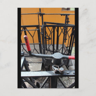 Postal Viejo tren de vapor Le Mastrou Wagon Crank Postcar