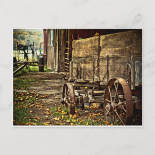 Postal Viejo vagón Amish