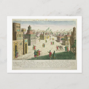 Postal Viejo y Nueva Delhi (acuatint)