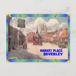 POSTAL VIEJO YORKSHIRE - EL MERCADO - BEVERLEY