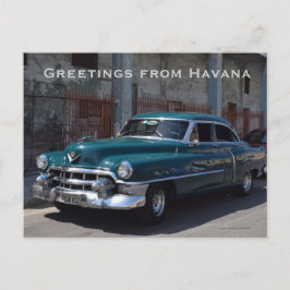 Postal Viejos autos La Habana Cuba Taxi