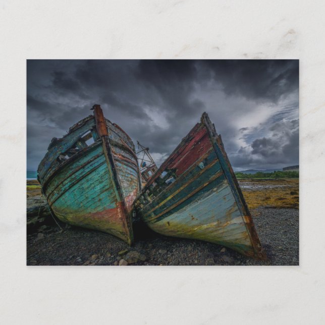 Postal Viejos barcos pesqueros (Anverso)
