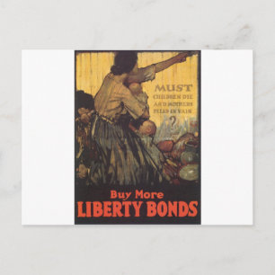 Postal Viejos "bonos de libertad" del Poster de guerra de