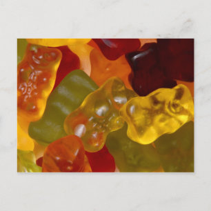 Postal Viele bunte Gummibärchen