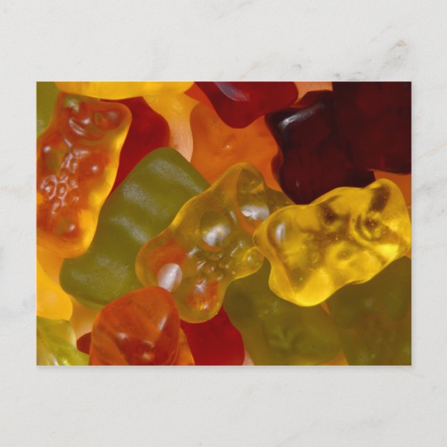 Postal Viele bunte Gummibärchen (Anverso)