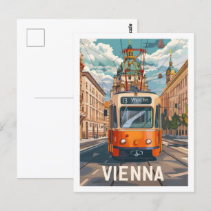 Postal Viena Austria Famoso lugar de viaje vintage