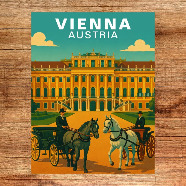 Postal Viena, Austria Palacio Imperial y Caballos (Vienna, Austria Imperial Palace & Horses Postcard)