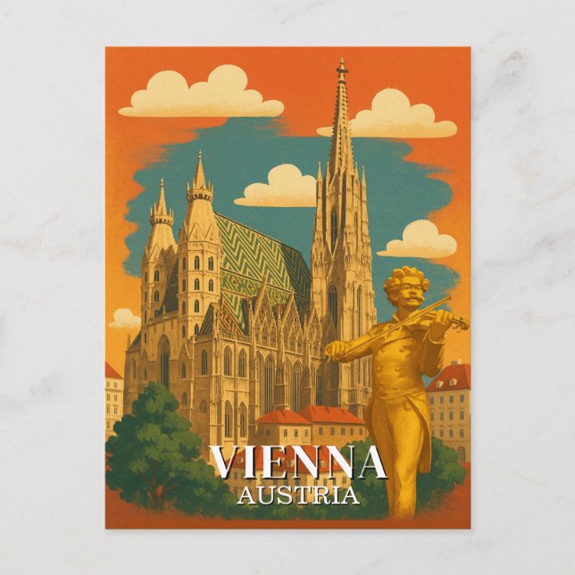 Postal Viena Austria Viajes de Vintage (Anverso)