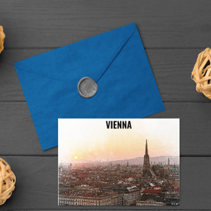 Postal Viena Austria Vintage Color Cityscape