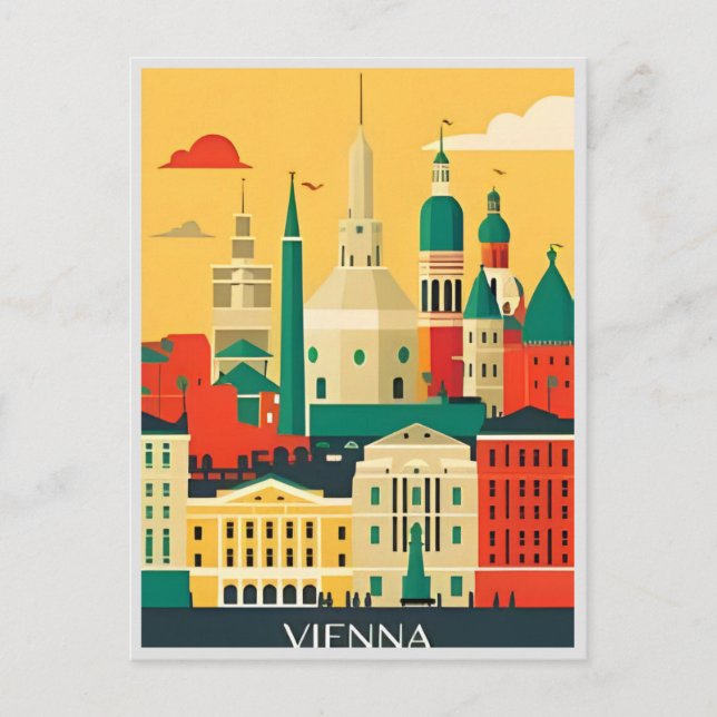 Postal Viena Austria Vintage Travel souvenir (Anverso)