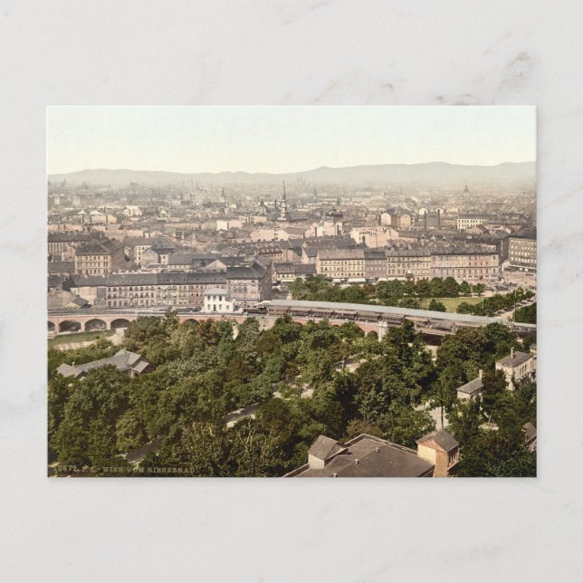 Postal Viena desde Riesenrad, Austria (Anverso)