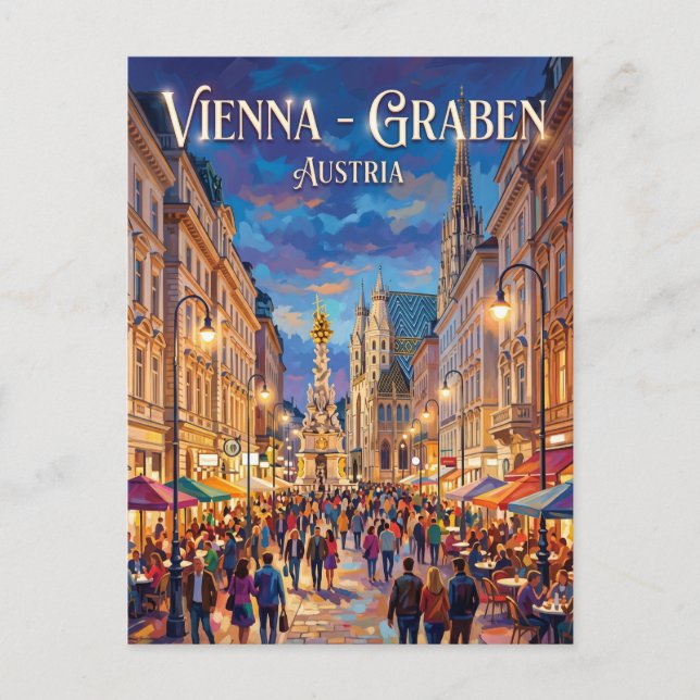 Postal Viena - Graben Austria (Anverso)