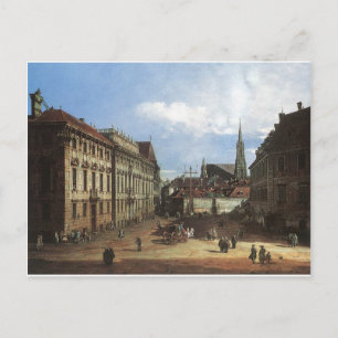 Postal Viena, la Lobkowitzplatz de Bernardo Bellotto