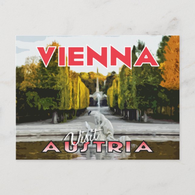 Postal Viena,Visita Austria Postcard (Anverso)